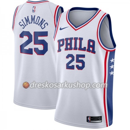 Muški NBA Dres Philadelphia 76ers Ben Simmons 25 Nike 2017-18 Bijela Swingman